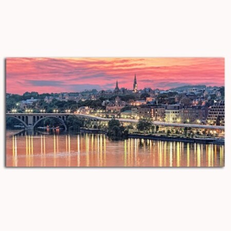 Trademark Fine Art Gregory Ohanlon 'Georgetown Waterfront' Canvas Art, 14x47 GO0007-C1447GG